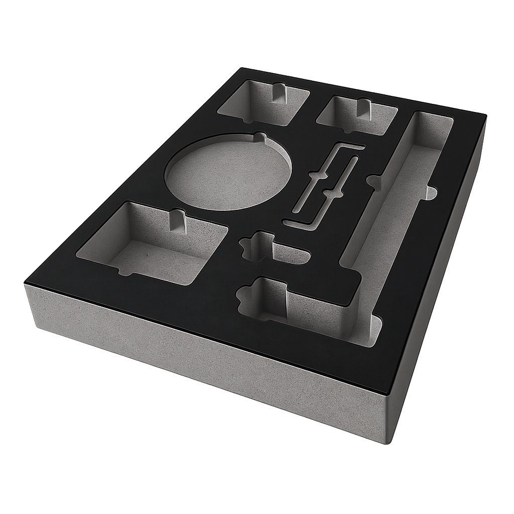 Black acrylic protective overlay